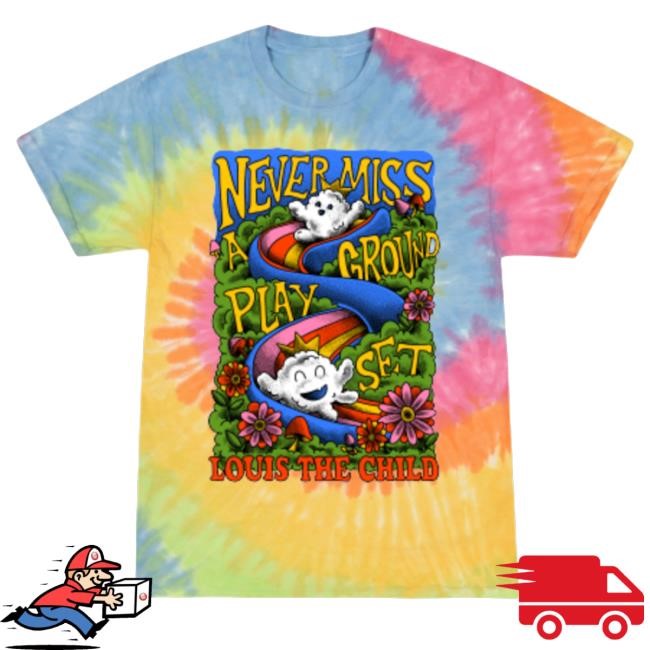 Louis The Child Merch Never Miss A Play Ground Set Tie Dye Hoodie Sweatshirt