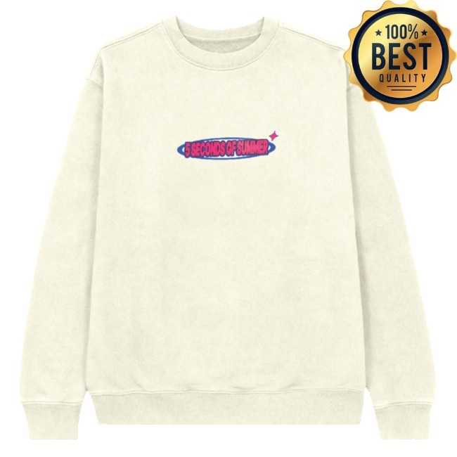 Official 5 Seconds Of Summer Store Merch Everyone's A Star! Logo Natural Shirt