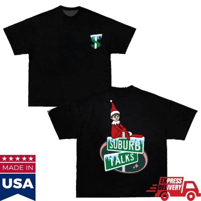 Suburb Talks Merch Store Elf On The Shelf Black Youth T Shirt