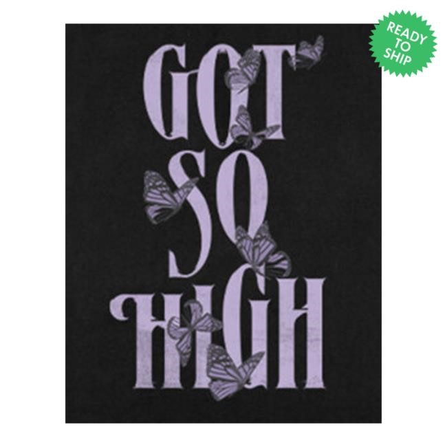 The Pretty Reckless Merch Store Got So High Butterfly T-Shirt