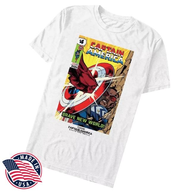 Trending Marvel Captain America Brave New World Comic Fight Scene Shirts