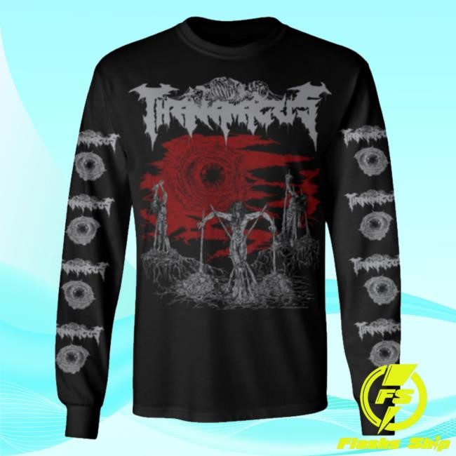 Carbonized Records Merch Store Thanamagus Lie In Wait Long Sleeve Hooded Sweatshirt