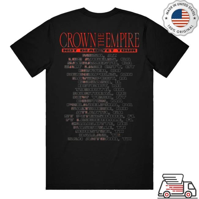 Official Crowntheempireband Merch Demon Tour (2024) Black New Shirt