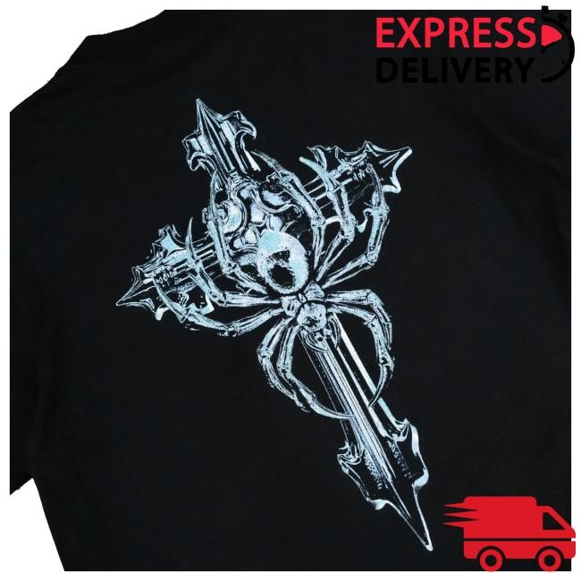 8Thwndr Merch Store Shop Spider Cross Hoodie Black