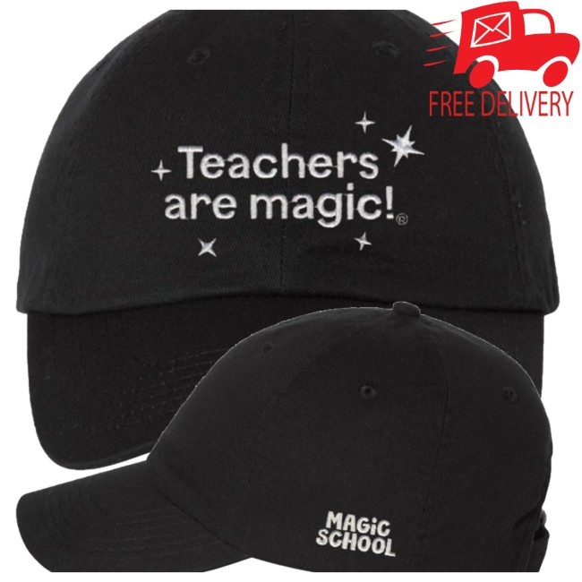 Official Magic School Swag Shop Store Teachers Are Magic Dad Hat Black Twill Cap