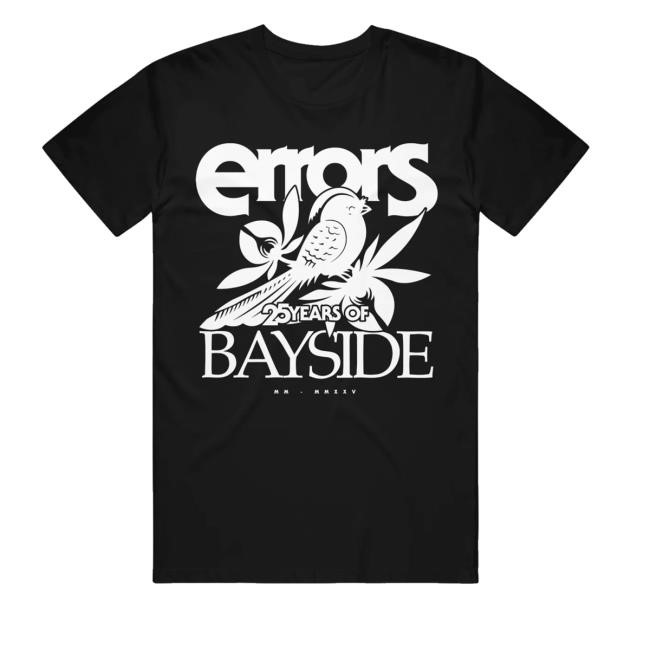 Bayside Merch Store Shop Errors Anniversary Black T-Shirt