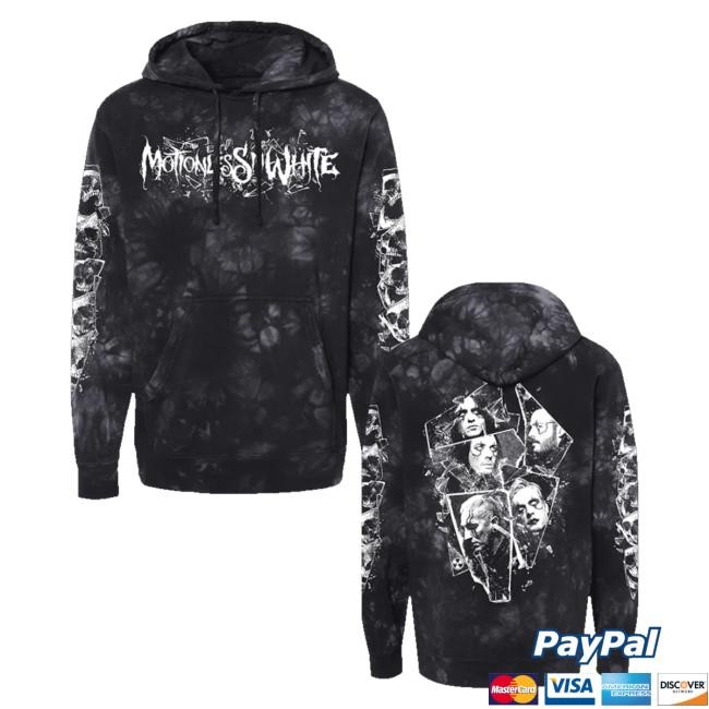 Motionless In White Store Merch Shattered Pullover Hoodie (Glass Dye) Crewneck Sweatshirt