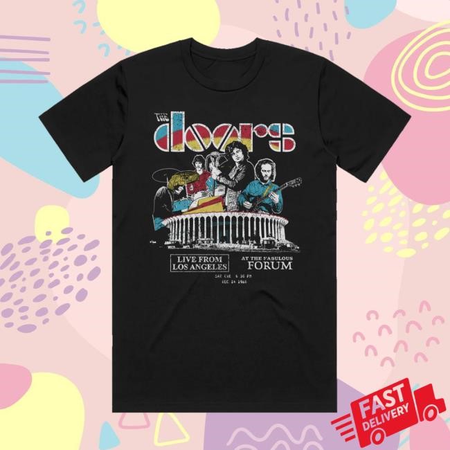 The Doors Store The Doors Live At The Forum 1968 Zip Up Hooded Sweatshirt
