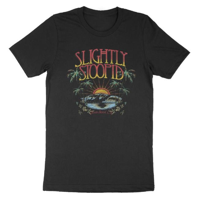 Official Slightly Stoopid Merch Vintage Summer Beach Ocean Beach Vintage Black Shirt