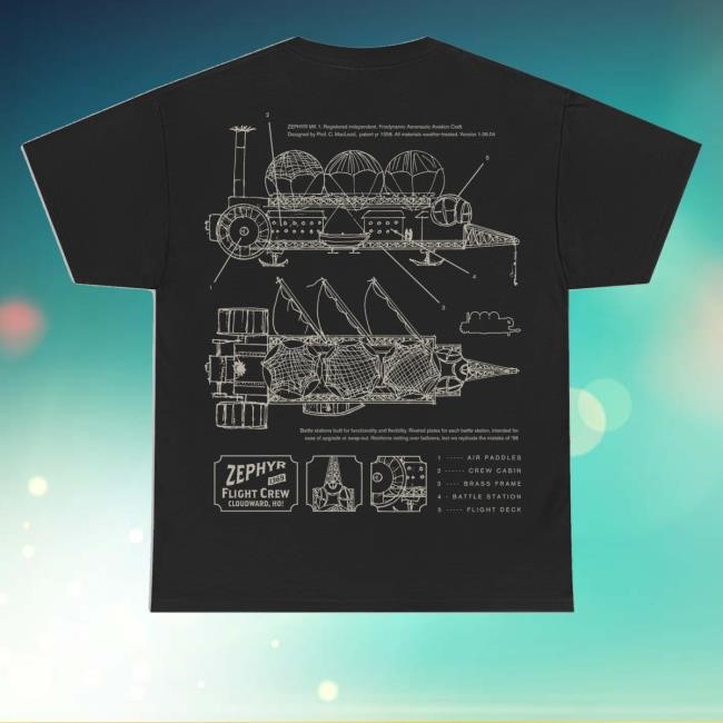 Official Dropout Merch Shop Store Zephyr Airship Diagram Hoodie