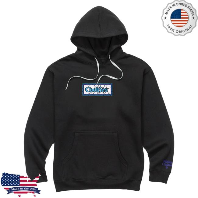 Official Cookies Merch Store ﻿Cookies X White Castle Stained Glass Crew neck Sweatshirt Black