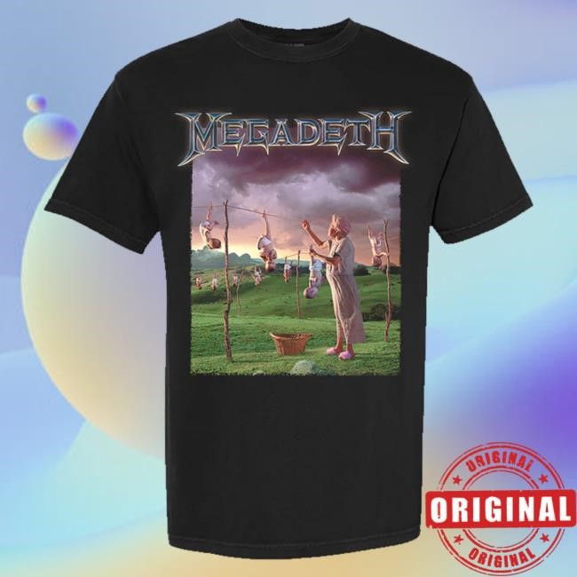 Official Megadeth Store Merch Megadeth Youthanasia Album Shirts