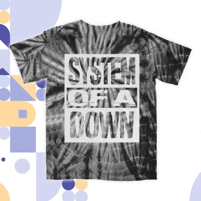 Official System Of A Down Merch Store System Of A Down Block Logo Tie Dye Classic Shirt Systemofadown Shop