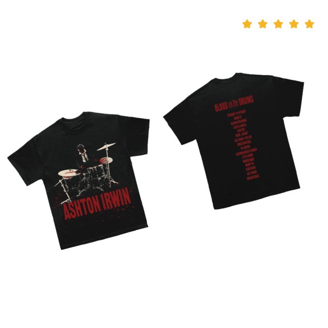 Ashton Irwin Store Merch Blood On The Drums Spotify Exclusive Shirt