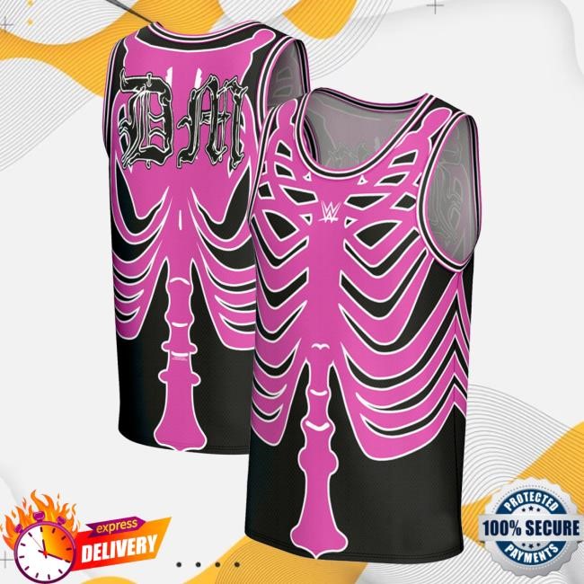 Wwe Merch Men's Prosphere Purple Dominik Mysterio Skeleton Shirts