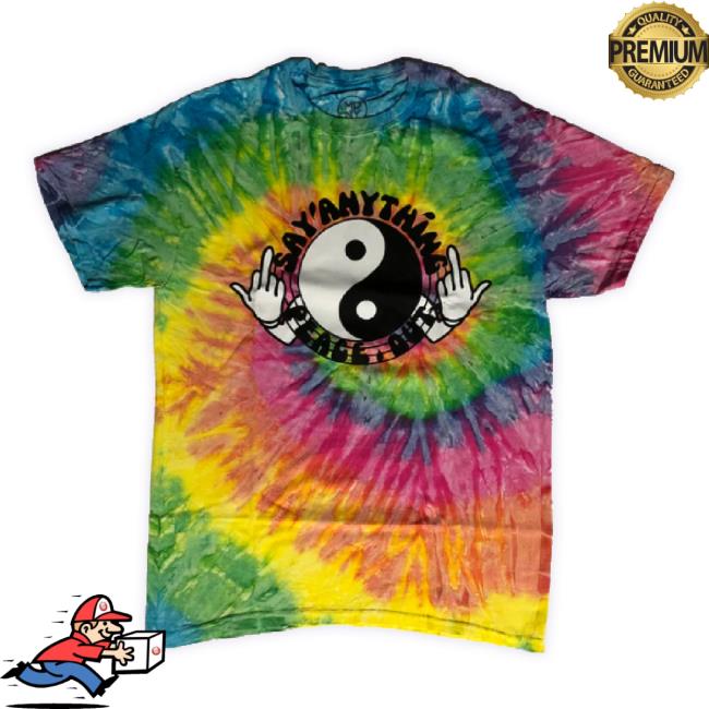 Official Down Right Merch Say Anything - Peace Out Tie Dye Shirt Downrightmerch Shop