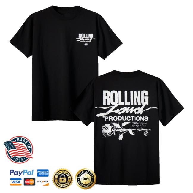 Rolling Loud Merch Rl Productions Ripper Black Hoodie Sweatshirt