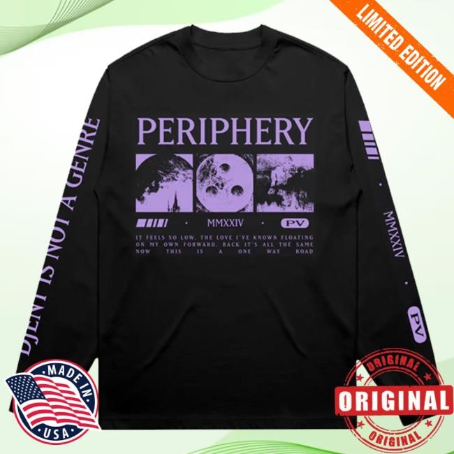 Official Periphery Merch Album Collage Long Sleeve Tee (Black) Hooded Sweatshirt