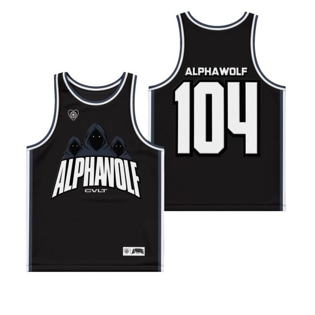 Downright Merch Alpha Wolf Black & White Custom Basketball Jersey