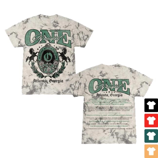 One Music Fest Merch Omf 24 Atlanta Shield Tiedye Lineup T-Shirt, Hoodie, Tank Top, Sweater And Long Sleeve T-Shirt