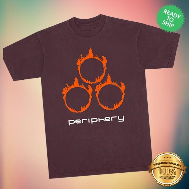 Official Periphery Merch Store Circle Flames Tee (Red) T-Shirt