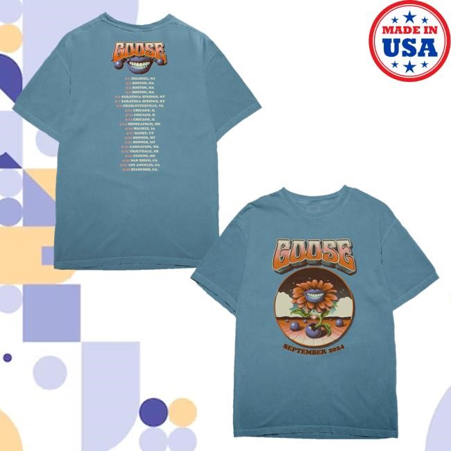 Goosetheband Merch Flowermouth Tour Tee - September 2024 t-shirt, hoodie, tank top, sweater and long sleeve t-shirt