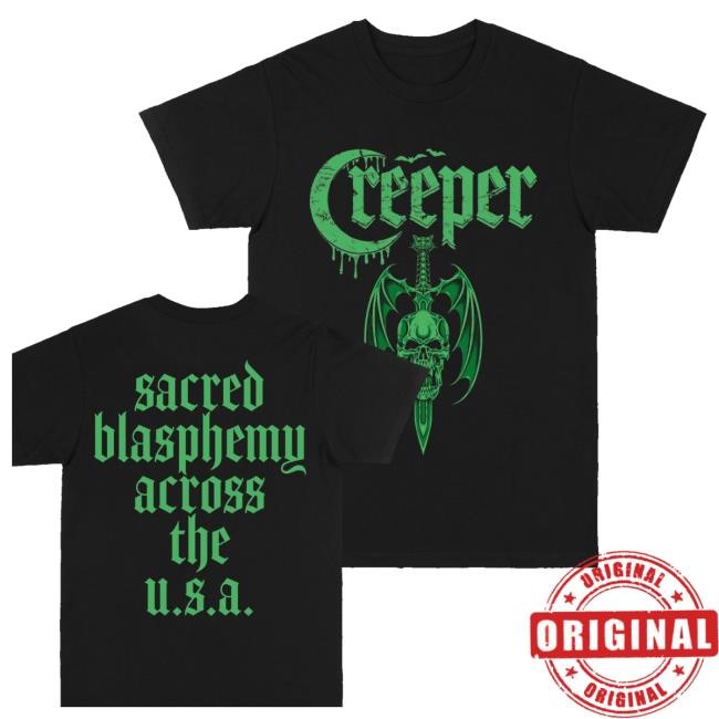 Official Down Right Merch Creeper Blasphemy Tee Shirt