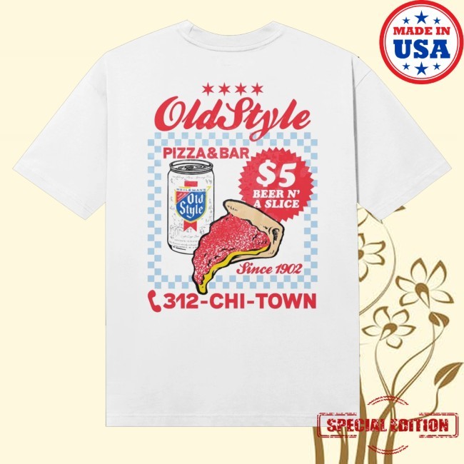 Old Style Beer Merch Color Pizza & Bar Long Sleeve Shirt