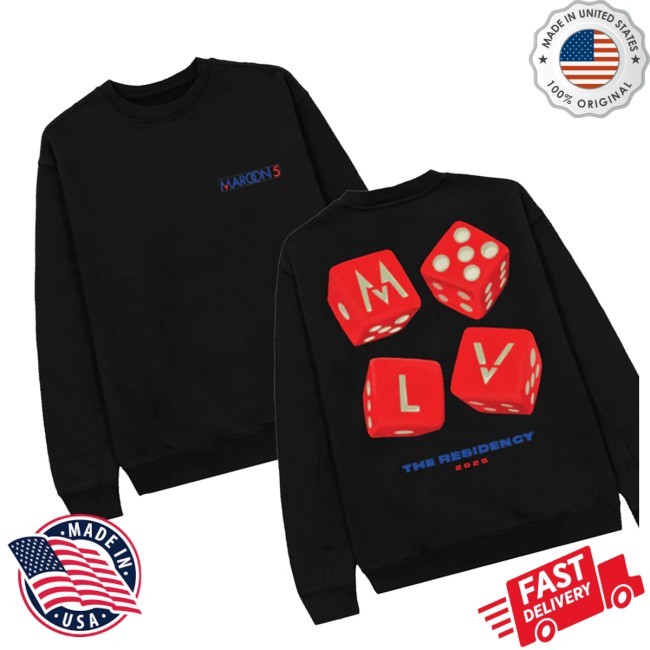 Maroon 5 Store Merch M5lv 2025 Dice Shirts