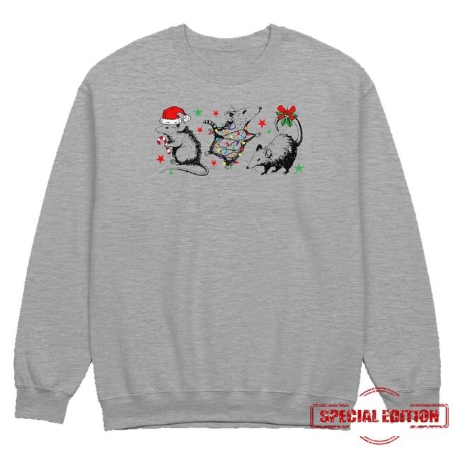 Trending Slippywild Merch Store Possum Christmas t-shirt, hoodie, tank top, sweater and long sleeve t-shirt