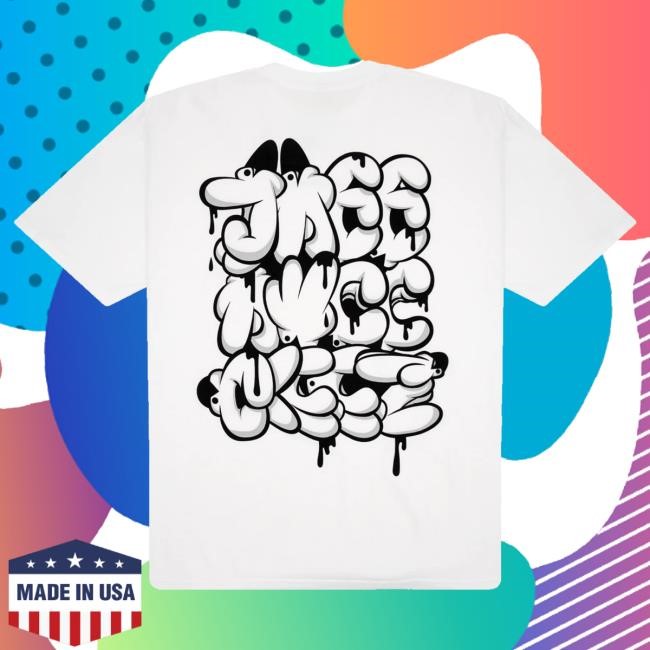 Jabbawockeez Merch Store Dribble Stack Jabbawockeez Tee White Crewneck Sweatshirt
