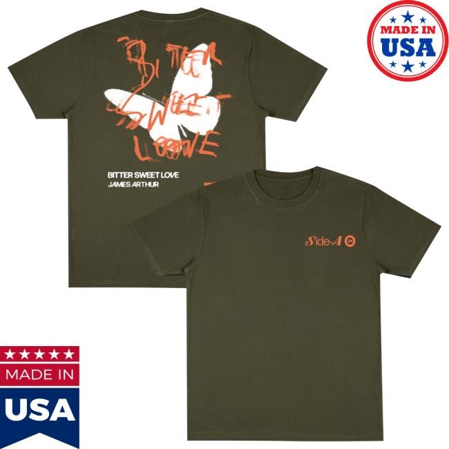 James Arthur Official Store Bitter Sweet Love Butterfly Shirt
