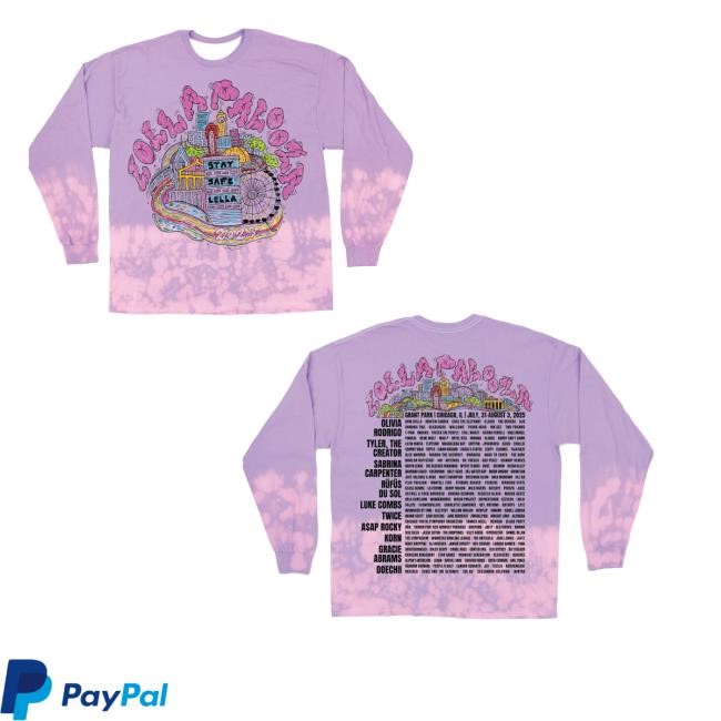 Lollapalooza Merch Store Shop Skyline Lineup T-Shirt