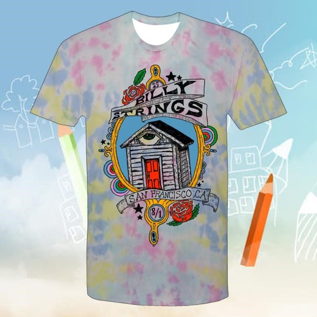 Official Billy Strings San Francisco House Tie Dye Tee Shirt
