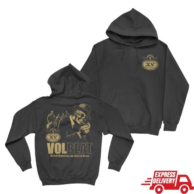 Trending Volbeat Merch Guitar Gangsters & Cadillac Blood T-Shirt, Hoodie, Tank Top, Sweater And Long Sleeve T-Shirt