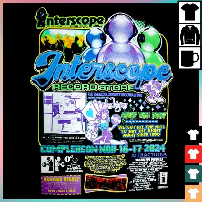Interscope Records Merch Interscope Record Store Rave Zip Up Hoodie