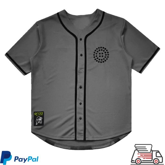 Official Rezz Shop Rezz Mission Baseball Jersey Charcoal Hoodie Sweatshirt