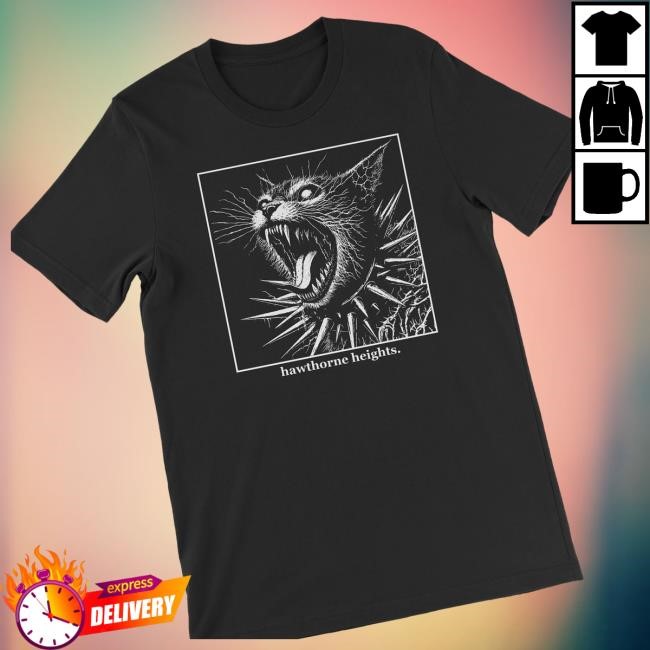 Hawthorne Heights Store Merch Shop Hawthorne Heights - Goth Cat T-Shirt, Hoodie, Tank Top, Sweater And Long Sleeve T-Shirt