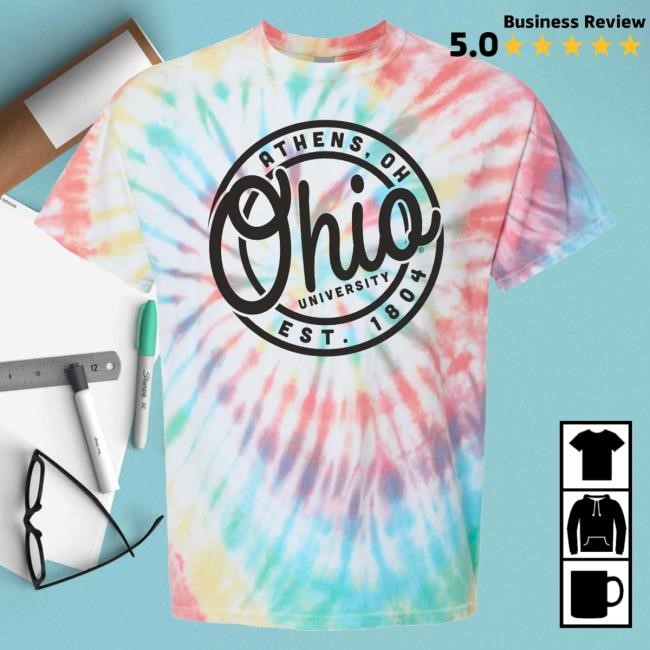 Ohio Bobcats Multi-Color Tie Dye Circle Tee