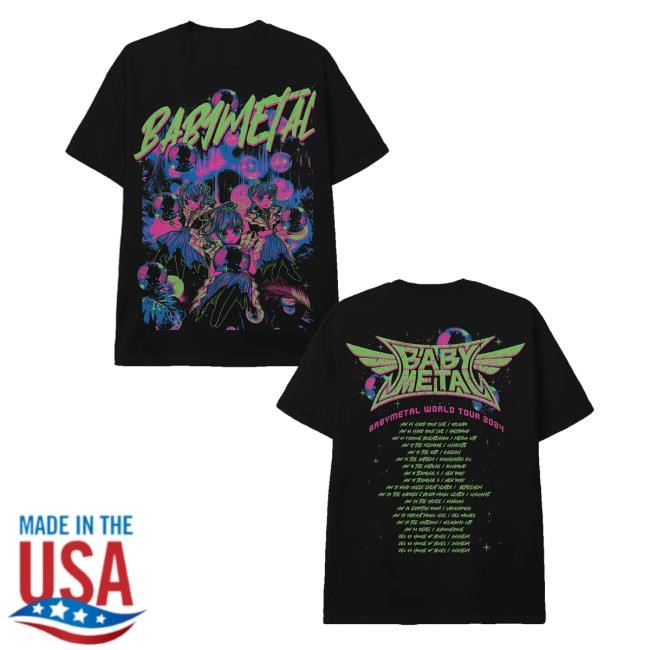 Trending Babymetal Merch Store Mirror Ball 2024 Tour Crewneck Sweatshirt