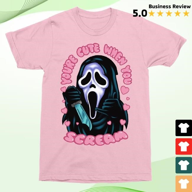 Official Spencers Merch Ghost Face You're Cute When You Scream Hoodie