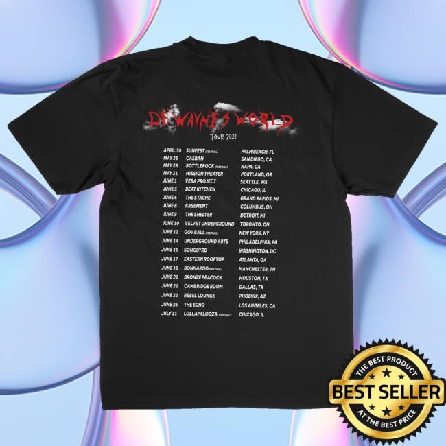 Down Right Merch De'wayne Die Out Here Tour Short Sleeve Crewneck Sweatshirt