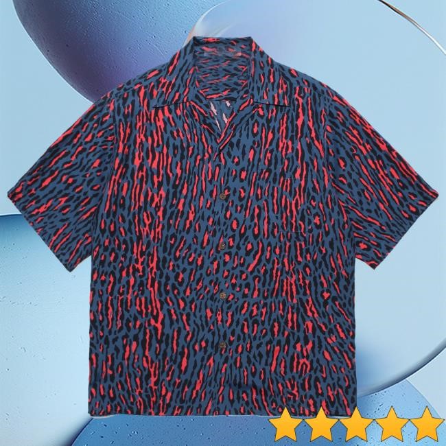 Official Wacko Maria Merch Leopard Hawaiian T-Shirt