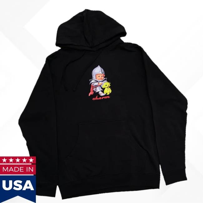 Trending Clairo Merch Store Charm Baby Knight Short Sleeve Tee (Black)