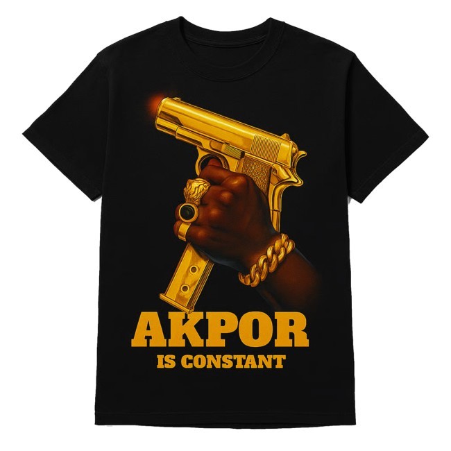 Akpor Is Constant Golden Gun Zip Up Hooded Sweatshirt