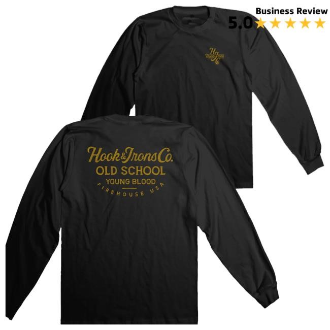Official Hook And Irons Merch Old School - Black Long Sleeve Long Sleeve Shirt