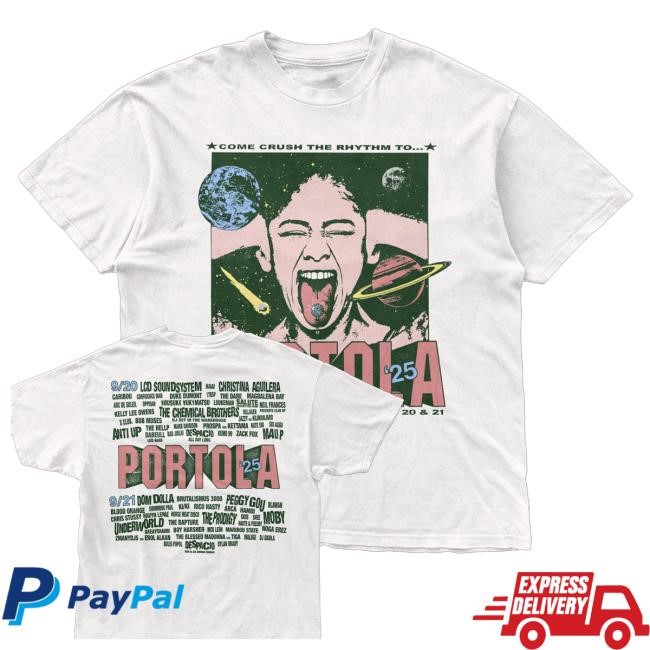 Portola Music Festival Merch Shop Store Crush The Rhythm Lineup T Shirts