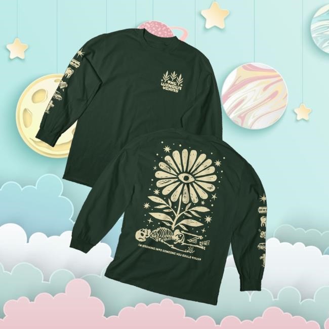 Loneliest Place On Earth Merch Store The Wonder Years Skeleton Flower Long Sleeve