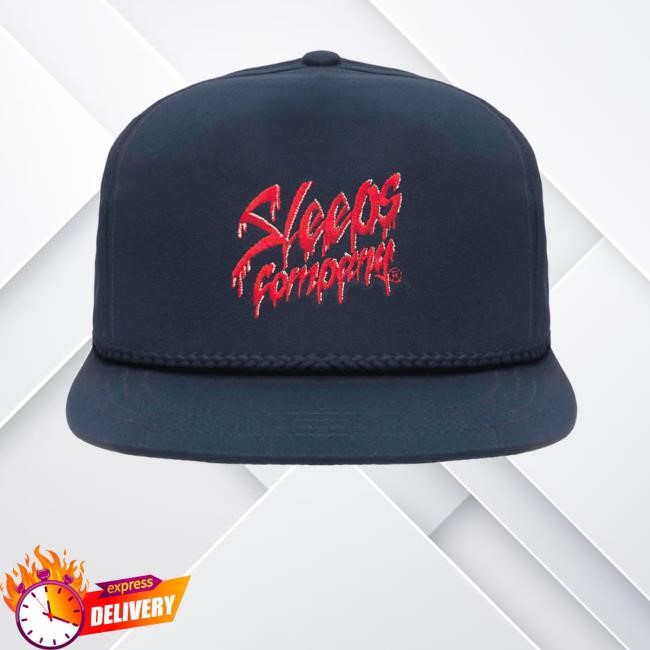Whileshesleeps Merch Sleeps Company Navy Rope Cap