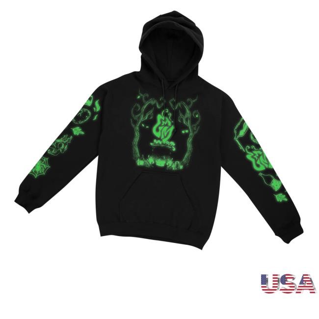 Officiial Mythical Merch Store Shop Gmm Glow-In-The-Dark Cauldron Hooded Sweatshirt